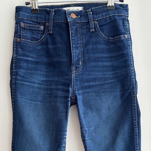 Madewell 10” High-Rise Dark Wash Denim Skinny Jeans, Size 26 - Picture 2 of 16